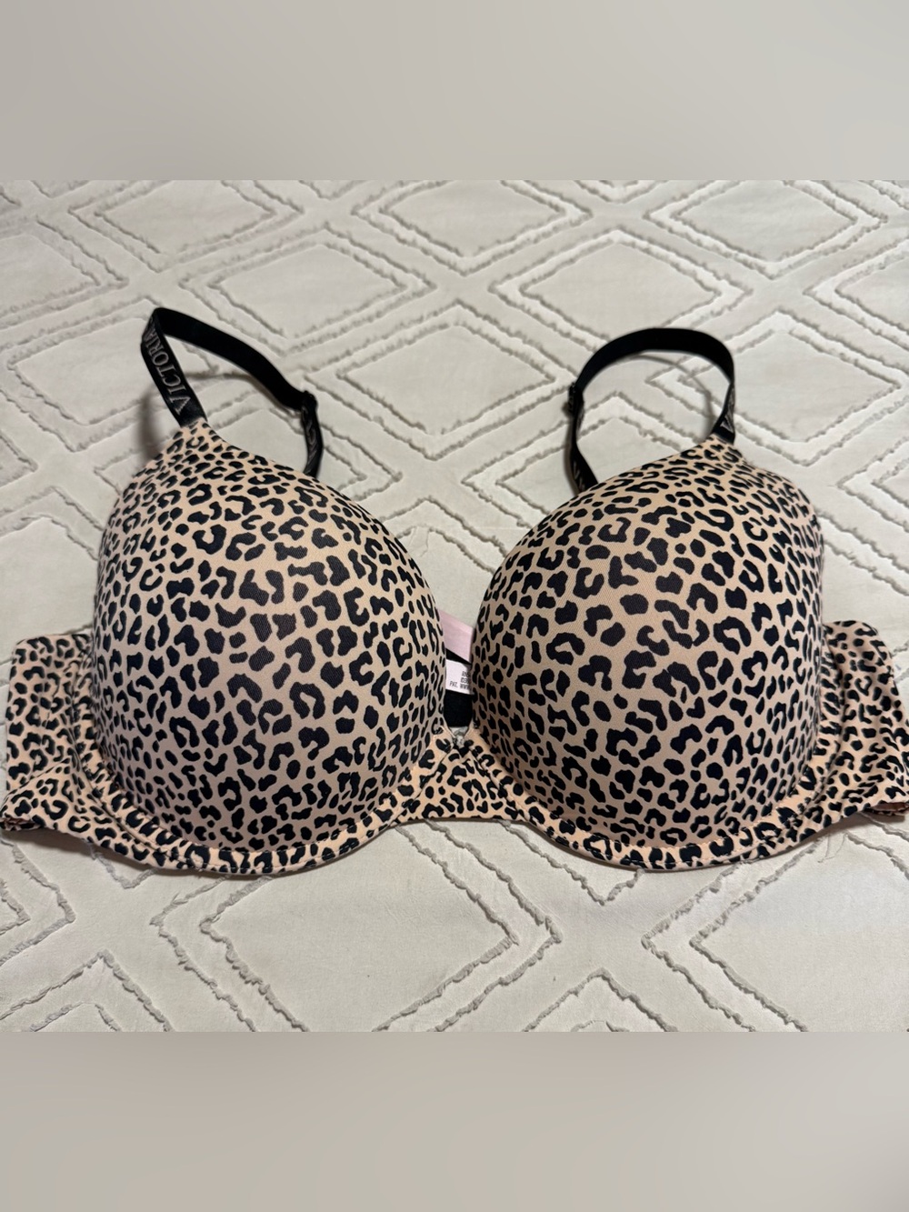 Victoria's Secret Leopard Print Push-Up Bra - Pink/Tan/Black